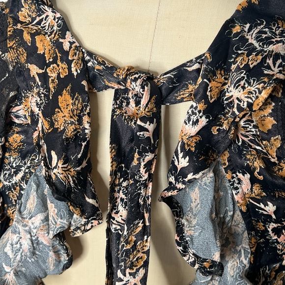 Free People Lucie 0 black floral Mini dress - Picture 6 of 8